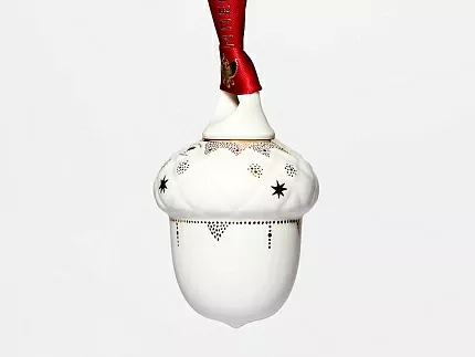 Елочная игрушка в подарочной упаковке, форма Желудь, рисунок Позолоченный, арт. 81.33932.00.1