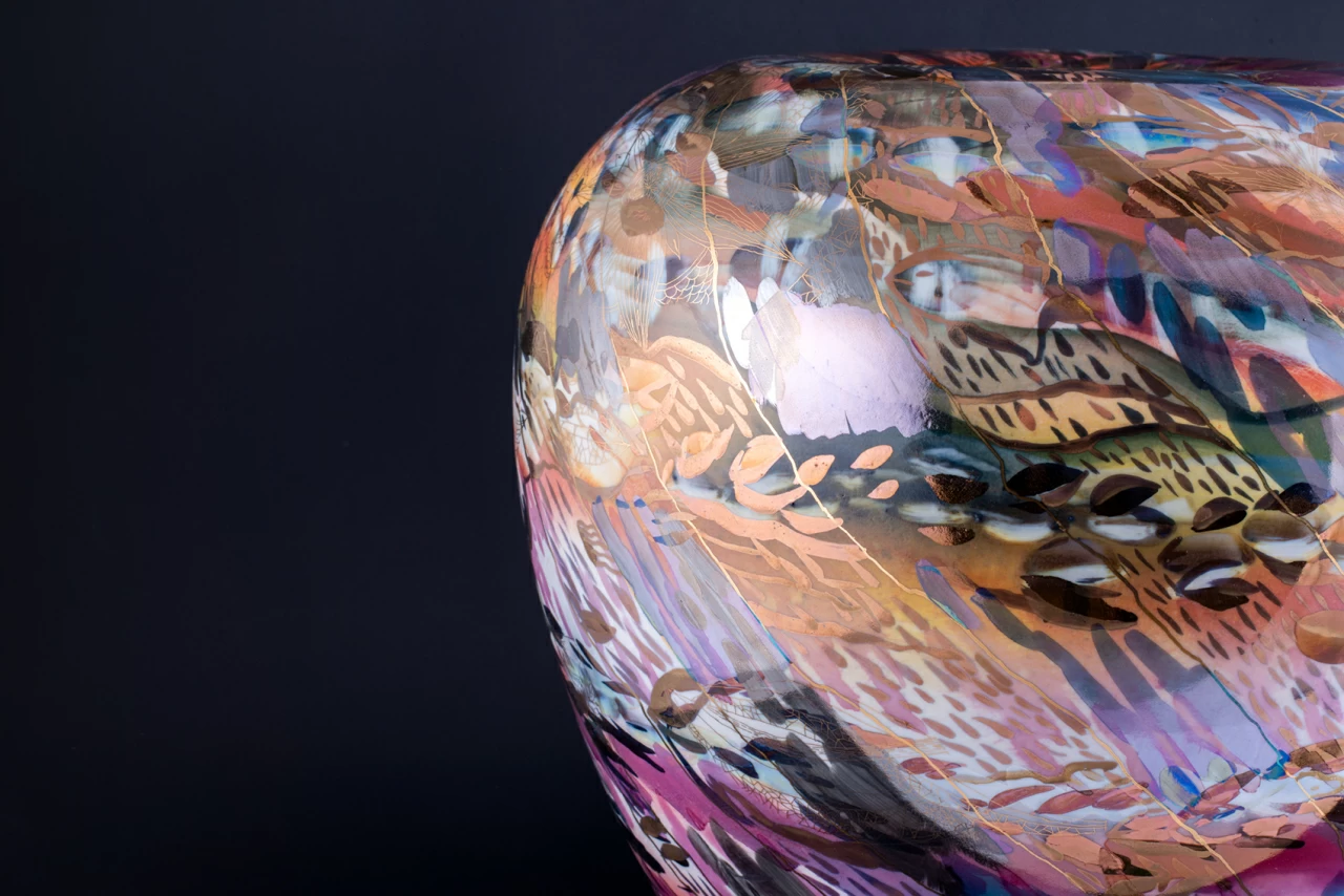 Ваза Красное море Шторм, на форме Антоновка, арт. 60.15405.00.1, 