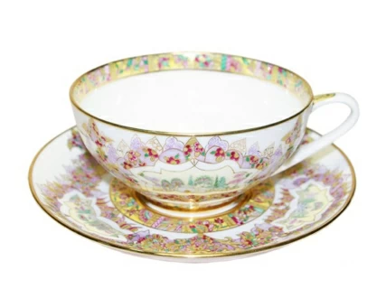 Чашка с блюдцем чайная 300 мл форма Купольная рисунок Райский сад арт. 81.16175.00.1, 