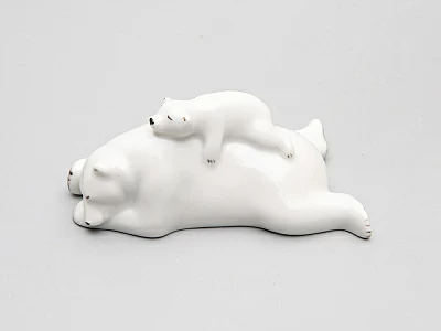 Скульптура Медведица с медвежонком малый размер арт. 82.75065.00.1