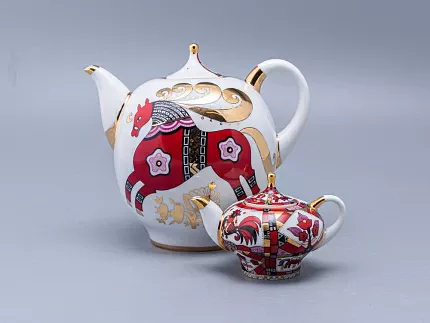 Комплект чайников Новгородский Красный конь арт. 81.10353.00.1