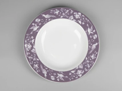 Тарелка глубокая 225 мм форма Европейская-2 рисунок Monplaisir Violet, арт. 80.37450.00.1,  Тарелка глубокая 225 мм форма Европейская-2 рисунок Monplaisir Violet, арт. 80.37450.00.1,