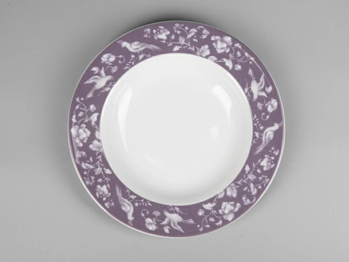 Тарелка глубокая 225 мм форма Европейская-2 рисунок Monplaisir Violet, арт. 80.37450.00.1,  Тарелка глубокая 225 мм форма Европейская-2 рисунок Monplaisir Violet, арт. 80.37450.00.1,