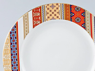 Тарелка мелкая 270 мм форма Гладкая рисунок Русский стиль, арт. 80.98811.00.1