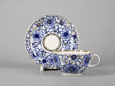 Трехпредметный комплект чайный форма Тюльпан рисунок Вьюнок 250 мл арт. 81.11210.00.1