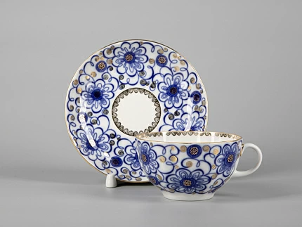 Трехпредметный комплект чайный форма Тюльпан рисунок Вьюнок 250 мл арт. 81.11210.00.1