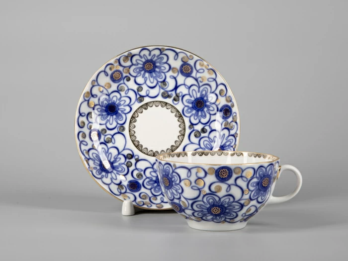 Трехпредметный комплект чайный форма Тюльпан рисунок Вьюнок 250 мл арт. 81.11210.00.1, 