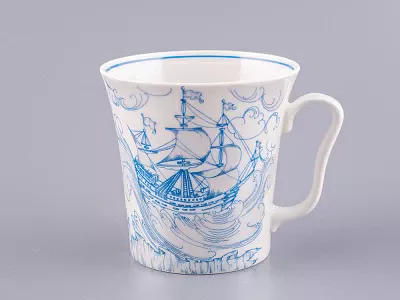 Бокал с блюдцем 360 мл форма Ленинградский рисунок Бригантина арт. 81.11000.00.1