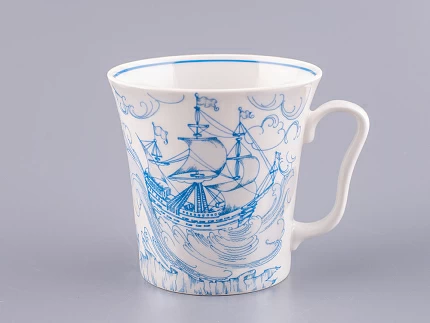 Бокал с блюдцем 360 мл форма Ленинградский рисунок Бригантина арт. 81.11000.00.1