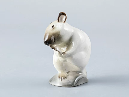 Скульптура форма Мышь умывающаяся рисунок Сиамская арт. 82.61113.00.1