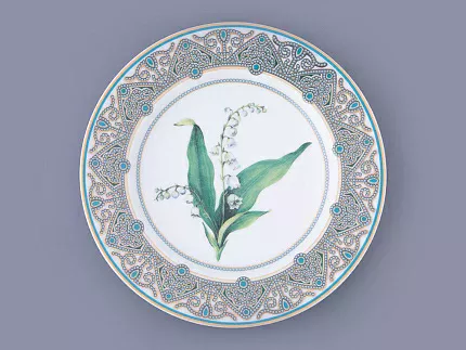 Тарелка декоративная в подарочной упаковке 270 мм, форма Европейская, рисунок Ландыш майский, арт. 81.32668.00.1