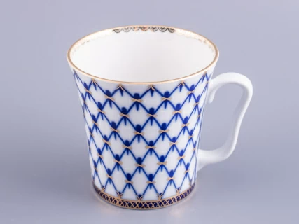 Бокал с блюдцем Ленинградский Кобальтовая сетка 360 мл арт. 81.13955.00.1, 