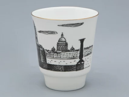 Чашка с блюдцем 165 мл форма Майская рисунок Русские писатели Ахматова, арт. 81.32129.00.1,  Чашка с блюдцем 165 мл форма Майская рисунок Русские писатели Ахматова, арт. 81.32129.00.1,