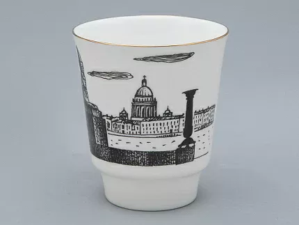 Чашка с блюдцем 165 мл форма Майская рисунок Русские писатели Ахматова, арт. 81.32129.00.1