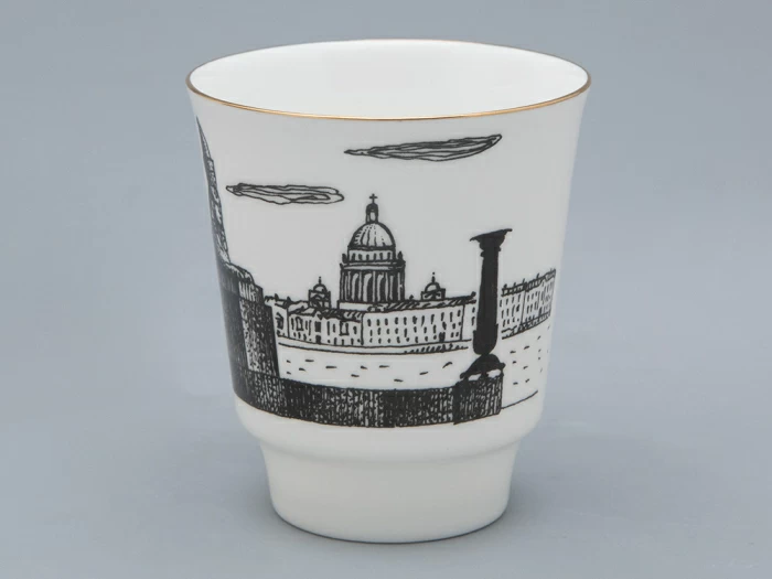 Чашка с блюдцем 165 мл форма Майская рисунок Русские писатели Ахматова, арт. 81.32129.00.1,  Чашка с блюдцем 165 мл форма Майская рисунок Русские писатели Ахматова, арт. 81.32129.00.1,