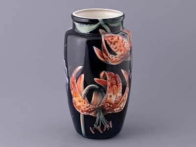 Ваза форма Китайская среднего размера рисунок Ирисы Лилия темный, арт. 80.47142.00.1 Ваза форма Китайская среднего размера рисунок Ирисы Лилия темный, арт. 80.47142.00.1