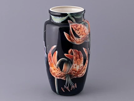 Ваза форма Китайская среднего размера рисунок Ирисы Лилия темный, арт. 80.47142.00.1
