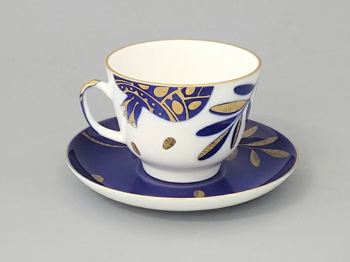 Чашка с блюдцем чайная 375 мл форма Подарочная рисунок Гранат золотой арт. 81.19177.00.1, 