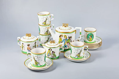 Сервиз чайный Гербовая Крысята-воришки, 12 персон 27 предметов, арт. 81.16734.00.1
