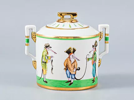 Сервиз чайный форма Гербовая рисунок Крысята-воришки, 2 персоны 7 предметов, арт. 81.16587.00.1