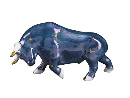 Скульптура Коррида бык Синий со звездами, арт. 82.36584.00.1