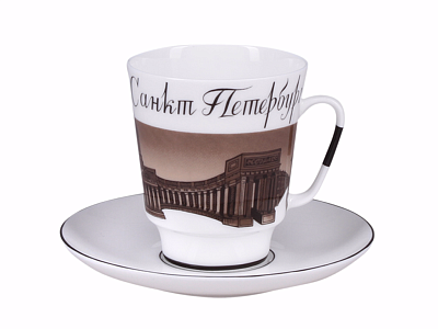 Чашка с блюдцем 165 мл форма Майская рисунок До свидания Петербург 2, арт. 81.15817.00.1