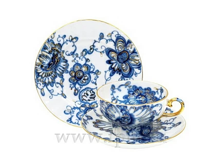 Трехпредметный комплект чайный Шатровая Поющий сад 230 мл арт. 81.13448.00.1