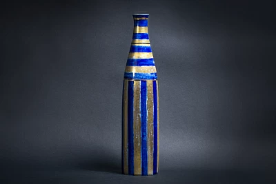 Ваза форма Бутыль, рисунок Бутыль в полоску арт 60.08973.00.1