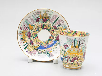 Чашка с блюдцем кофейная 165 мл форма Майская рисунок Весна арт. 81.10505.00.1