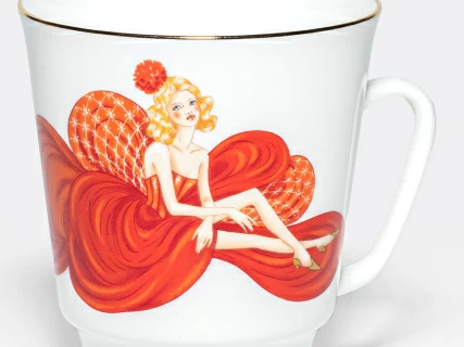 Чашка с блюдцем 165 мл, в подарочной упаковке, форма Майская, рисунок Обнаженные сердца, арт 81.10461.00.1, 