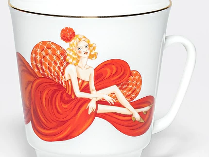 Чашка с блюдцем 165 мл, в подарочной упаковке, форма Майская, рисунок Обнаженные сердца, арт 81.10461.00.1