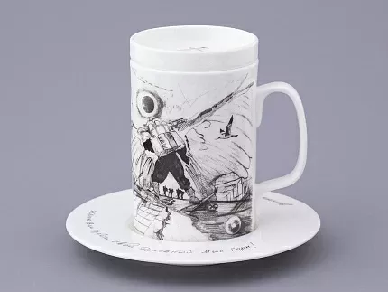 Бокал с крышкой в подарочной упаковке, форма Top. рисунок Путь на Север, арт. 81.32934.00.1