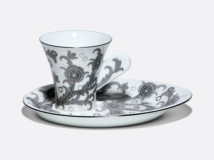 Чашка с блюдцем в подарочной упаковке, форма Модерн, рисунок Жемчужный арт 81.10805.00.1, 