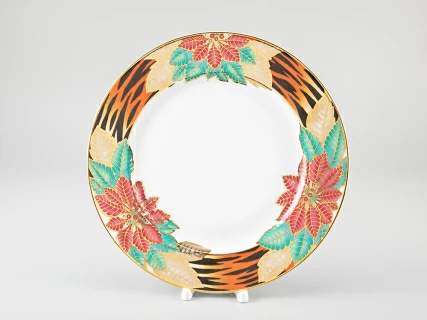 Тарелка мелкая 270 мм форма Европейская-2 рисунок Пуансеттия, арт. 80.38105.00.1, 