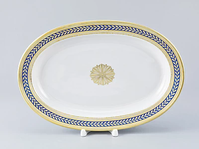 Блюдо овальное Молодежная Золотой 52 280 мм арт. 80.65359.00.1