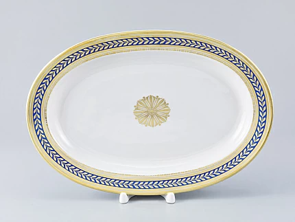 Блюдо овальное Молодежная Золотой 52 280 мм арт. 80.65359.00.1