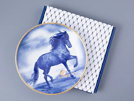 Тарелка декоративная 195 мм в подарочной упаковке форма Эллипс рисунок Пепел, арт. 81.34077.00.1