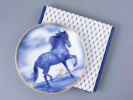 Тарелка декоративная 195 мм в подарочной упаковке форма Эллипс рисунок Пепел, арт. 81.34077.00.1