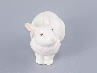 Скульптура Кролик ушастик белый арт. 82.68839.00.1