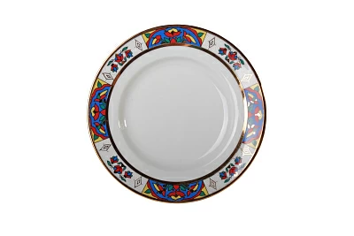 Тарелка мелкая 180 мм форма Гладкая рисунок Народные узоры арт. 80.60807.00.1