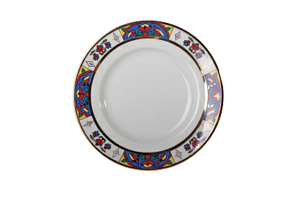 Тарелка мелкая 180 мм форма Гладкая рисунок Народные узоры арт. 80.60807.00.1 Тарелка мелкая 180 мм форма Гладкая рисунок Народные узоры арт. 80.60807.00.1