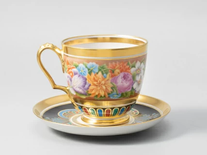 Сервиз чайный 14 предметов на 6 персон, форма Александр |||, рисунок Цветы Александрии, арт 81.31049.00.1, 