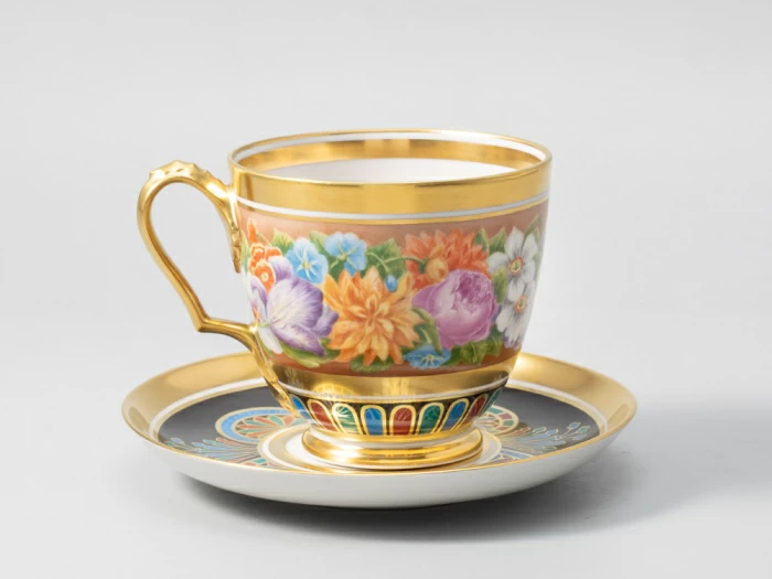 Сервиз чайный 14 предметов на 6 персон, форма Александр |||, рисунок Цветы Александрии, арт 81.31049.00.1, 