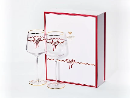 Набор из 2-х бокалов для вина 470 мл, в подарочной упаковке, рисунок Календа, арт 14.11461.07