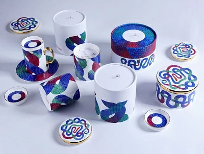 Подарочный набор Бокал с блюдцем и крышкой, форма top, рисунок Лунный змей, арт. 81.32798.00.1 Подарочный набор Бокал с блюдцем и крышкой, форма top, рисунок Лунный змей, арт. 81.32798.00.1