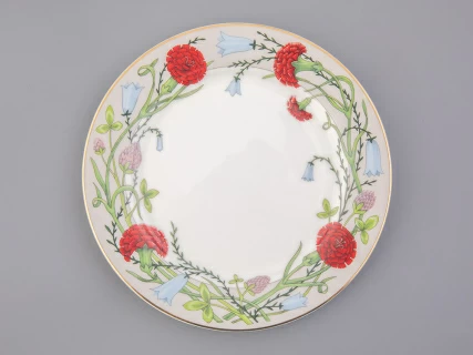 Тарелка плоская 200 мм форма Стандартная-2 рисунок Сад Алисы светло-серый, арт 80.49310.00.1, 