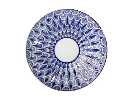 Чашка с блюдцем чайная 235 мл форма Лучистая рисунок Незабудка арт. 81.10305.00.1