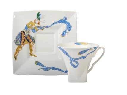 Чашка с блюдцем чайная 220 мл форма Петрополь рисунок Индийский танец арт. 81.19122.00.1, 