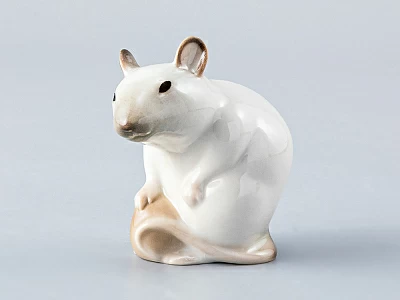 Скульптура форма Мышь с орехом рисунок Сиамская арт. 82.61112.00.1