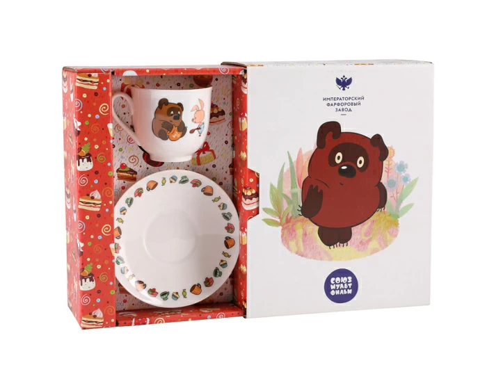 Подарочный набор 180 мл. форма Ландыш рисунок Пятачок арт. 81.27842.00.1, 